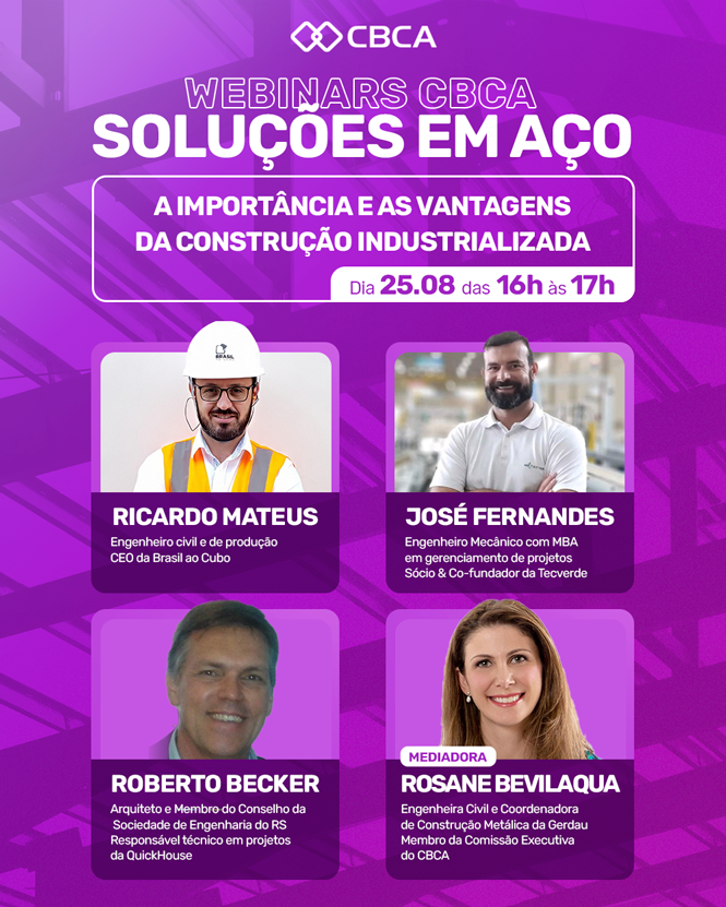 Webinar CBCA: A importância e as vantagens da construção industrializada